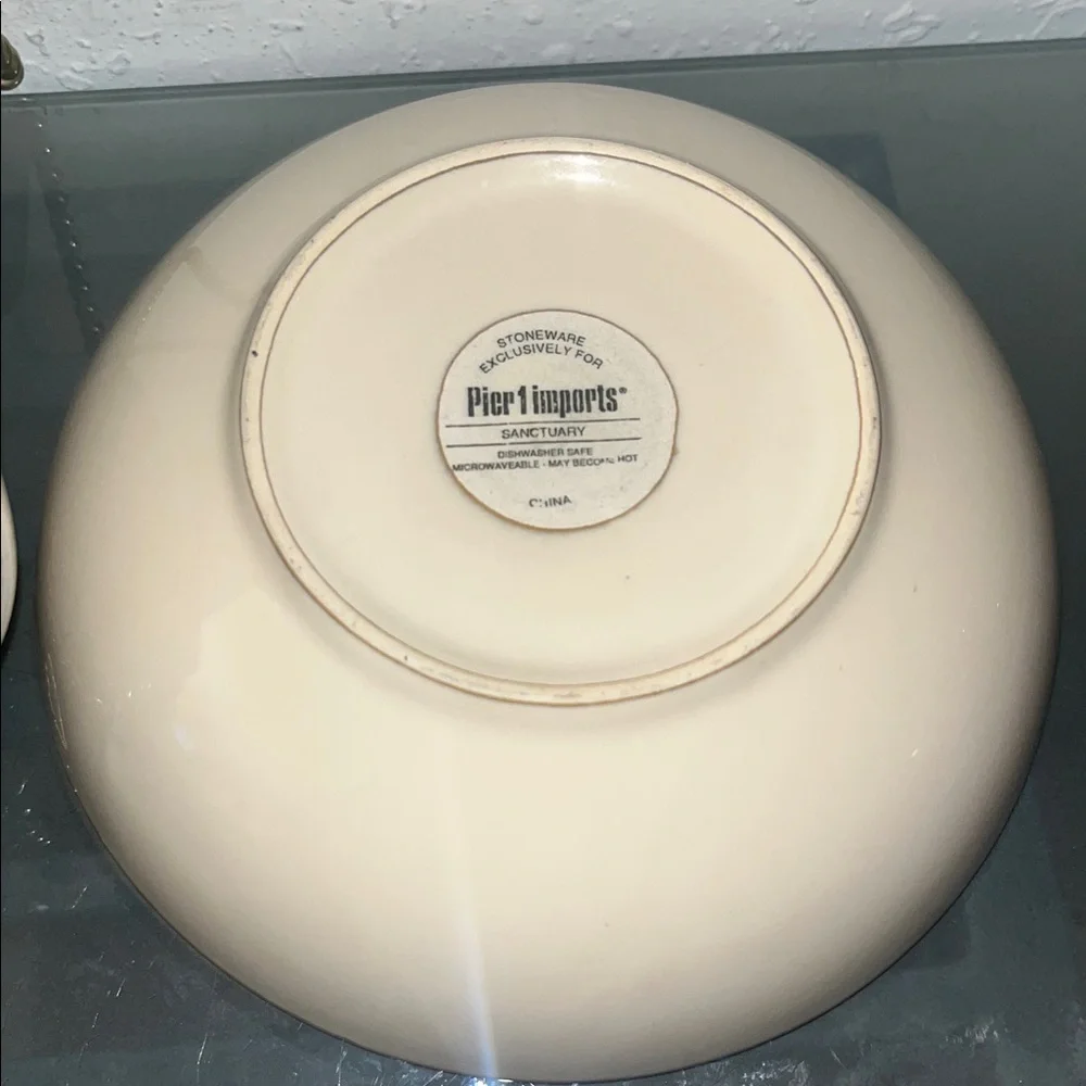 Pier 1 SANCTUARY Pattern Stoneware 7 7/8